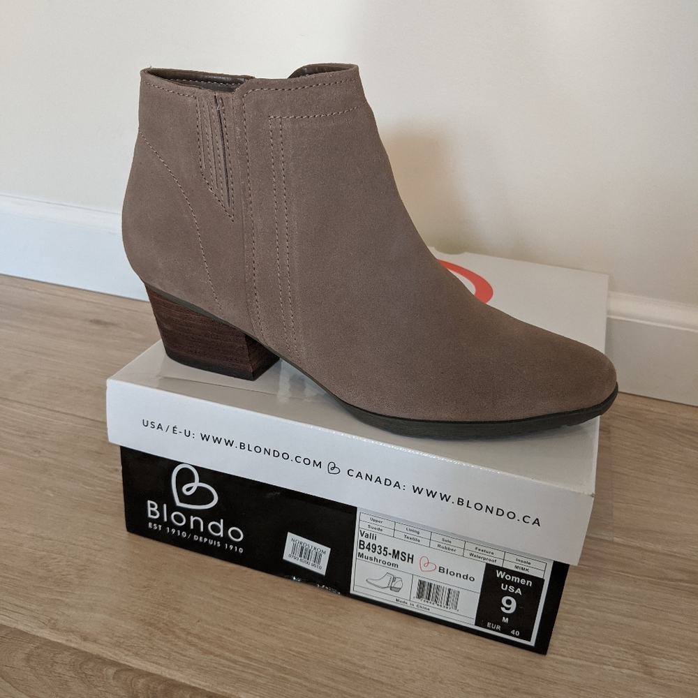 Mushroom Suede Ankle Boot